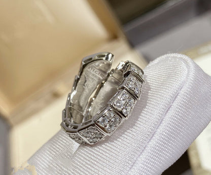 [⭐Sparkve]SERPENTI RING SILVER DIAMOND PAVED