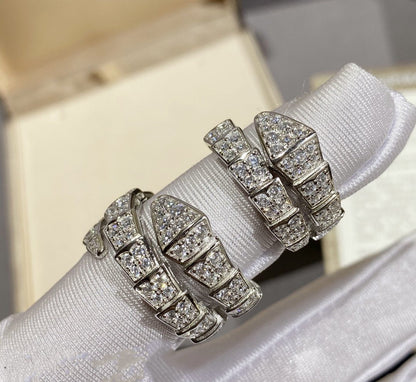 [⭐Sparkve]SERPENTI RING SILVER DIAMOND PAVED
