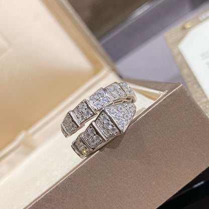[⭐Sparkve]SERPENTI RING SILVER DIAMOND PAVED