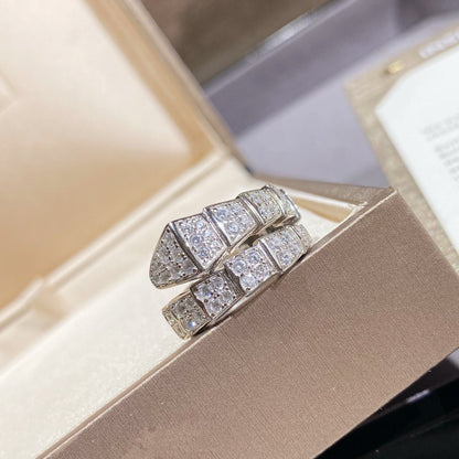[⭐Sparkve]SERPENTI RING SILVER DIAMOND PAVED