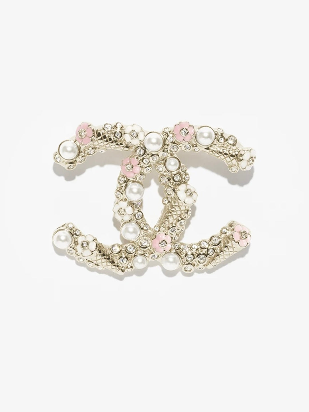 [⭐Sparkve]26C Pink-White Enamel Ice Cream Cone Double C Brooch