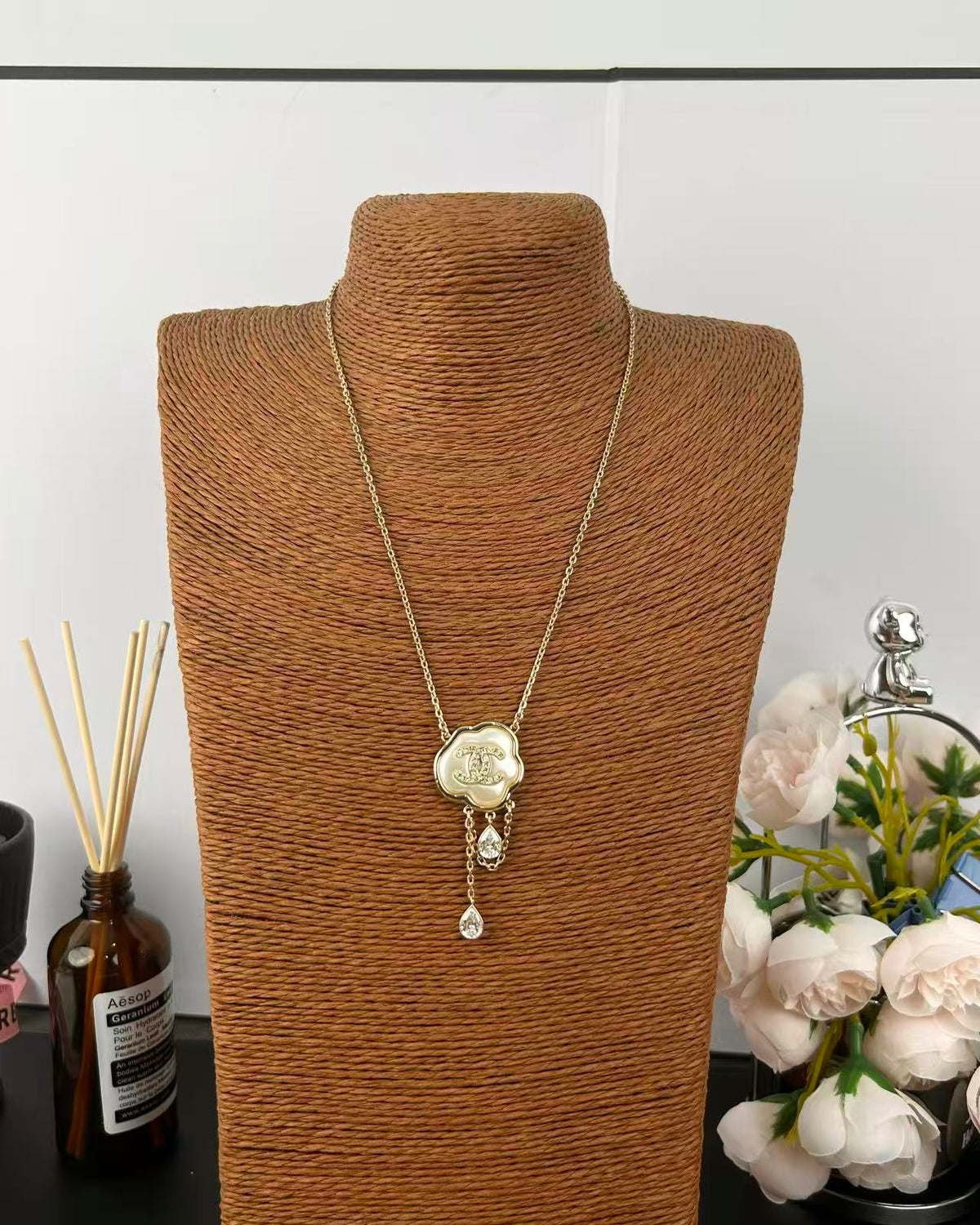 [⭐Sparkve]Cloud Pearl Mother-of-Pearl Diamond Chain Pendant Necklace