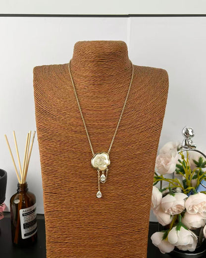 [⭐Sparkve]Cloud Pearl Mother-of-Pearl Diamond Chain Pendant Necklace