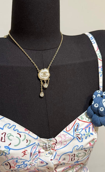[⭐Sparkve]Cloud Pearl Mother-of-Pearl Diamond Chain Pendant Necklace