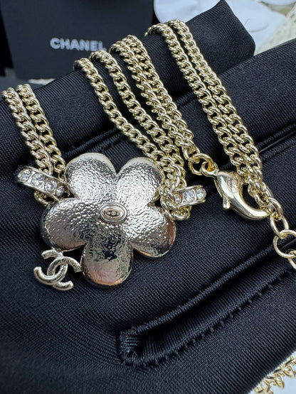 [⭐Sparkve]New Blue Floral Double-Layer Necklace