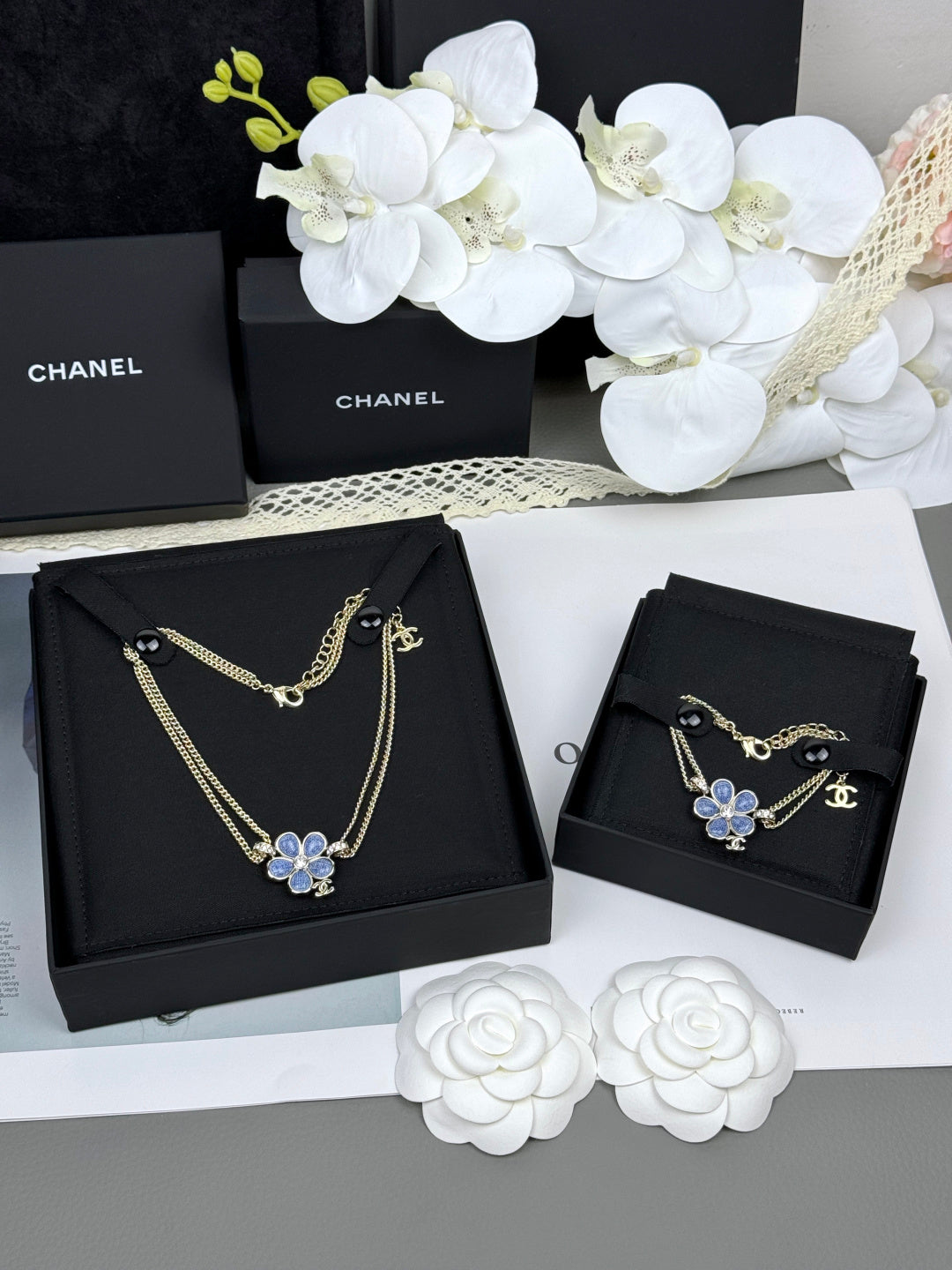 [⭐Sparkve]VOLTE New Blue Floral Double-Layer Bracelet