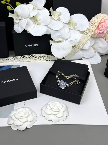 [⭐Sparkve]VOLTE New Blue Floral Double-Layer Bracelet