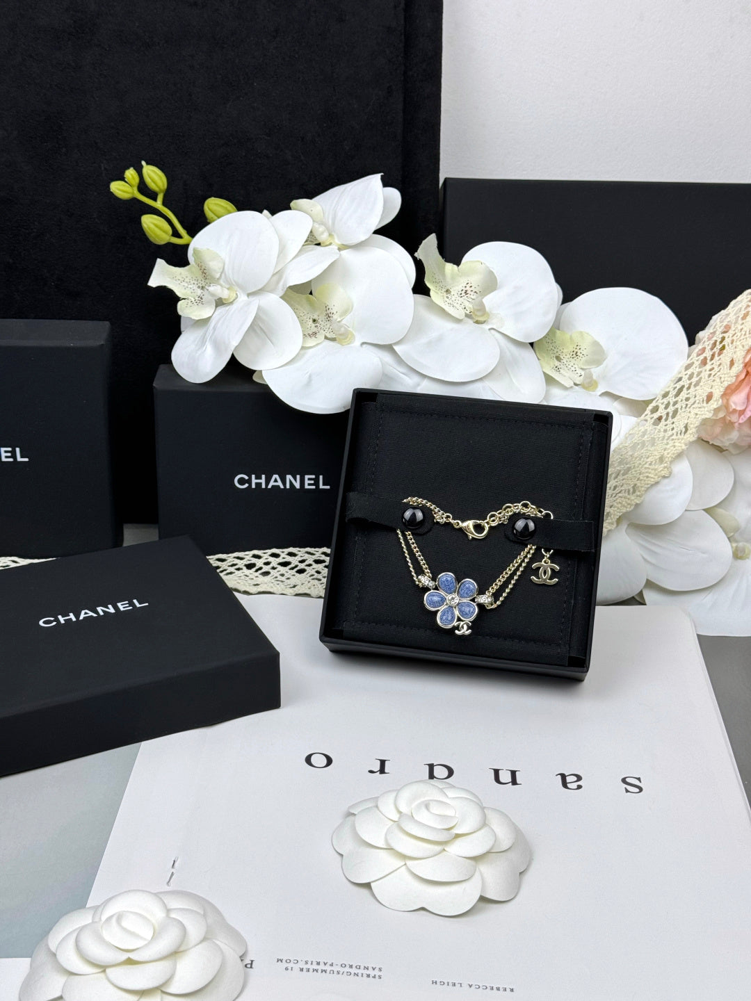 [⭐Sparkve]VOLTE New Blue Floral Double-Layer Bracelet