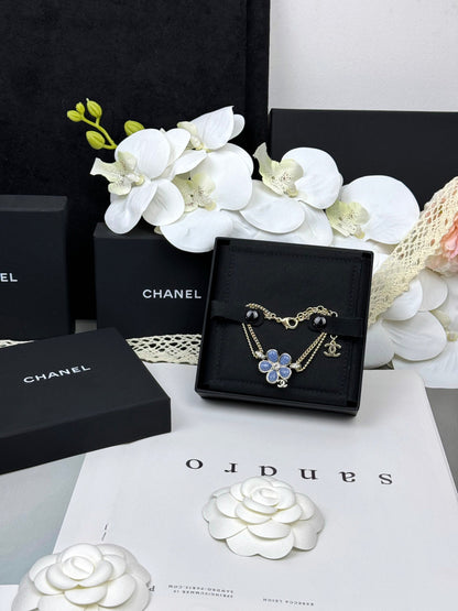 [⭐Sparkve]VOLTE New Blue Floral Double-Layer Bracelet