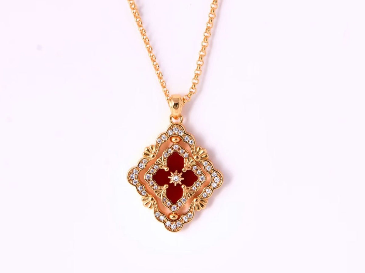 [⭐Sparkve] B.C.L ENAMEL ROTATING SINGLE-DIAMOND NECKLACE（Various colors）