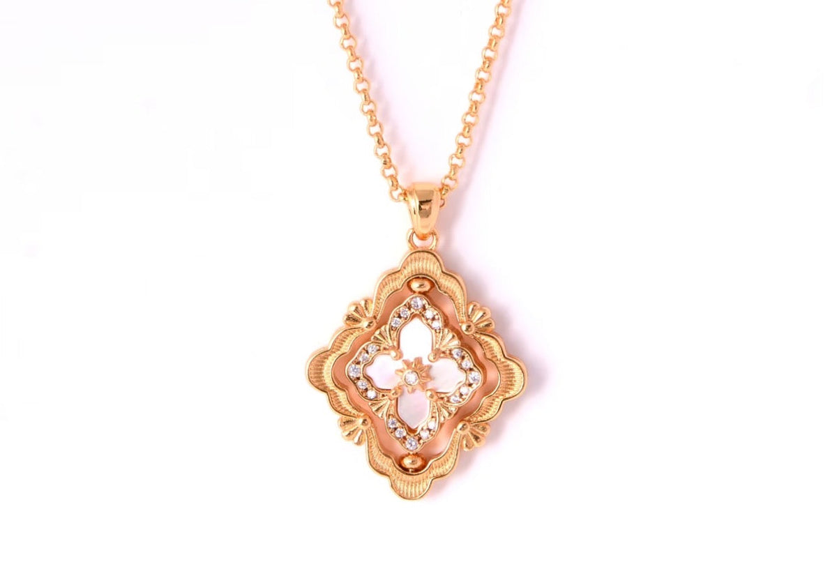 [⭐Sparkve] B.C.L ENAMEL ROTATING SINGLE-DIAMOND NECKLACE（Various colors）