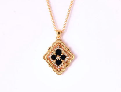 [⭐Sparkve] B.C.L ENAMEL ROTATING SINGLE-DIAMOND NECKLACE（Various colors）