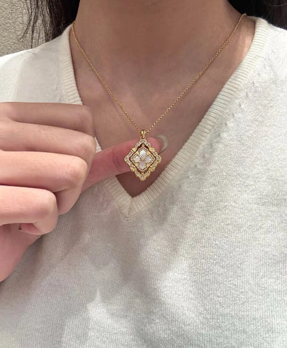 [⭐Sparkve] B.C.L ENAMEL ROTATING SINGLE-DIAMOND NECKLACE（Various colors）