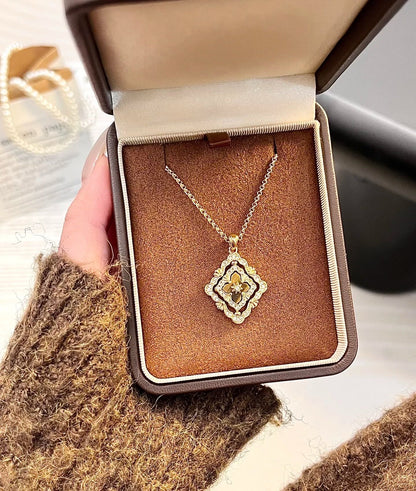 [⭐Sparkve] B.C.L ENAMEL ROTATING SINGLE-DIAMOND NECKLACE（Various colors）
