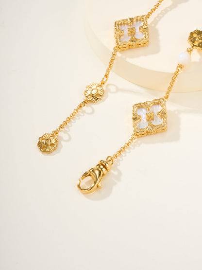 [⭐Sparkve]B.C.L ENAMELED Three-Flower Bracelet（Trumpet)