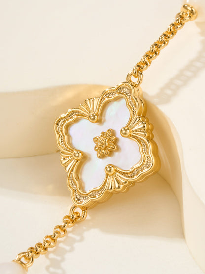 [⭐Sparkve]B.C.L ENAMELED Three-Flower Bracelet（Trumpet)