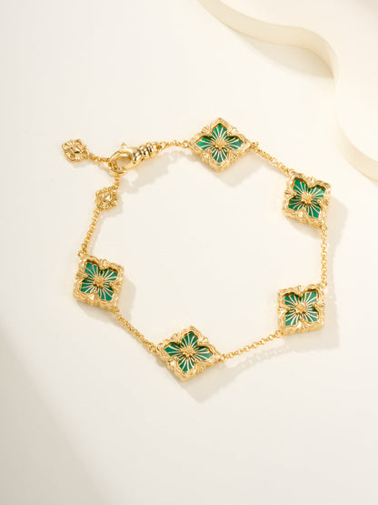 [⭐Sparkve]B.C.L ENAMELED Five-Flower Bracelet（Various Colors)