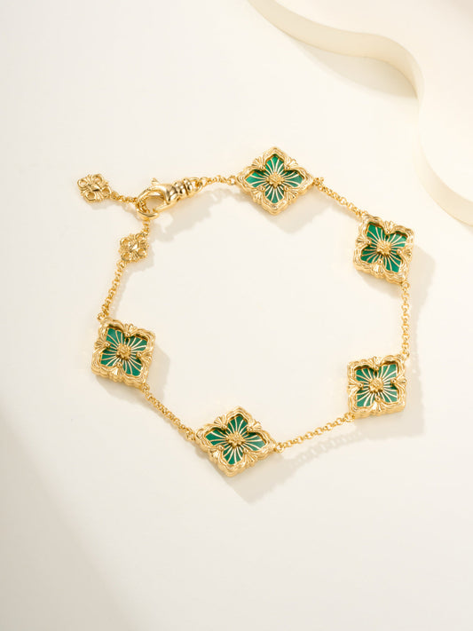 [⭐Sparkve]B.C.L ENAMELED Five-Flower Bracelet（Various Colors)
