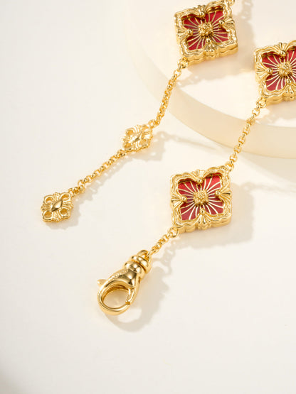 [⭐Sparkve]B.C.L ENAMELED Five-Flower Bracelet（Various Colors)