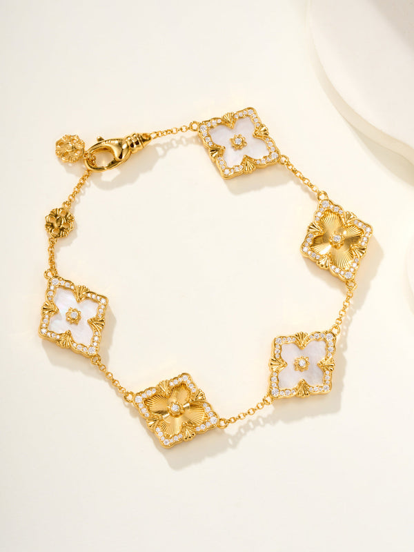 [⭐Sparkve]B.C.L ENAMELED Five-Flower Bracelet（Various Colors) BIG SIZE