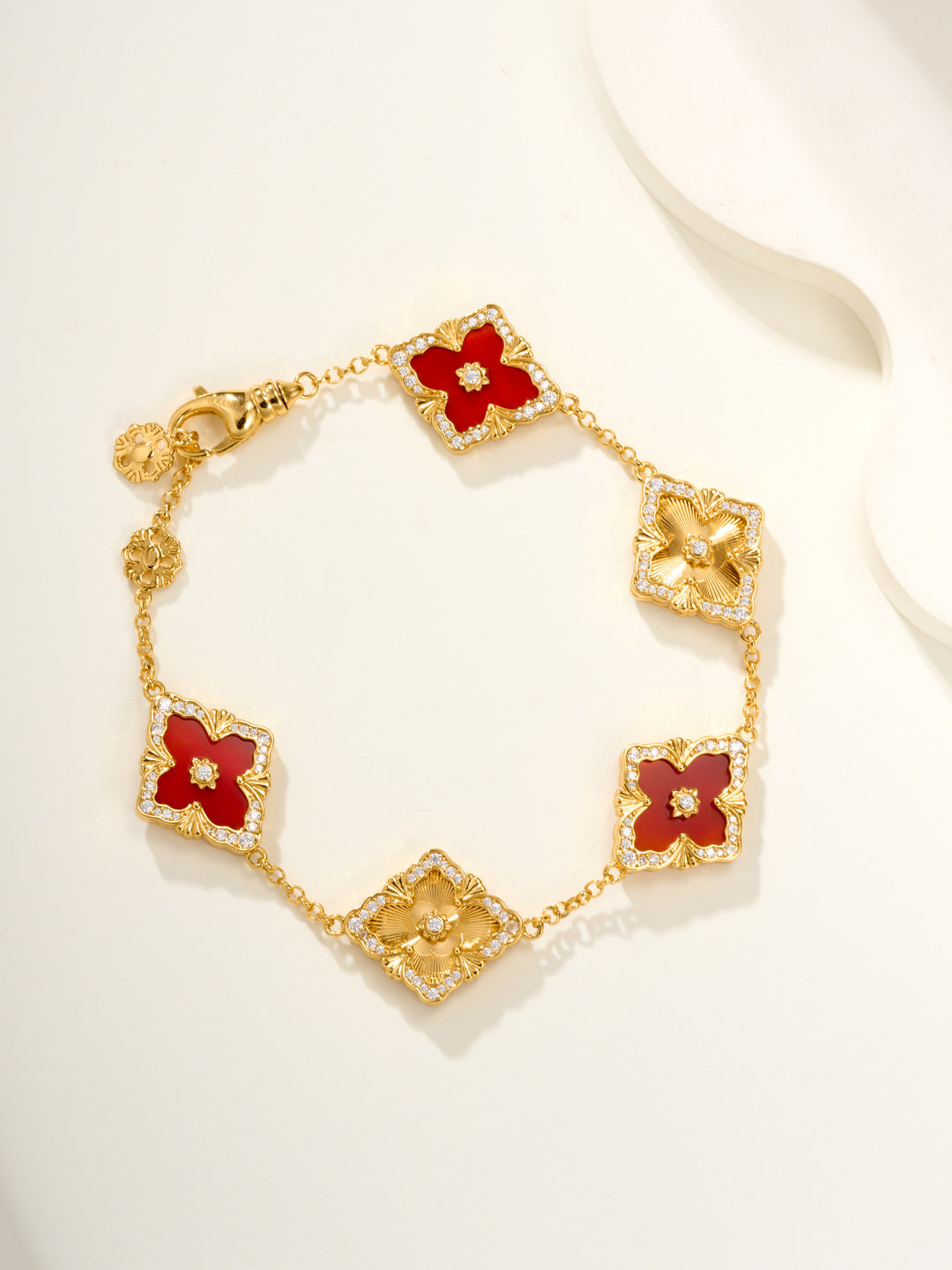 [⭐Sparkve]B.C.L ENAMELED Five-Flower Bracelet（Various Colors) BIG SIZE