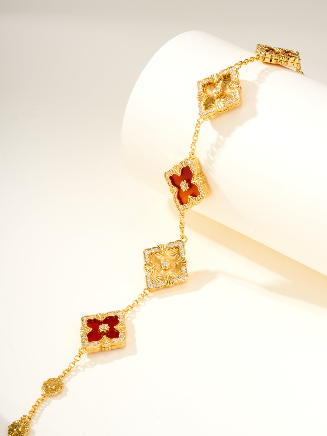 [⭐Sparkve]B.C.L ENAMELED Five-Flower Bracelet（Various Colors) BIG SIZE