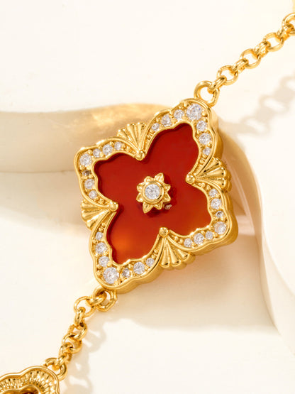 [⭐Sparkve]B.C.L ENAMELED Five-Flower Bracelet（Various Colors) BIG SIZE