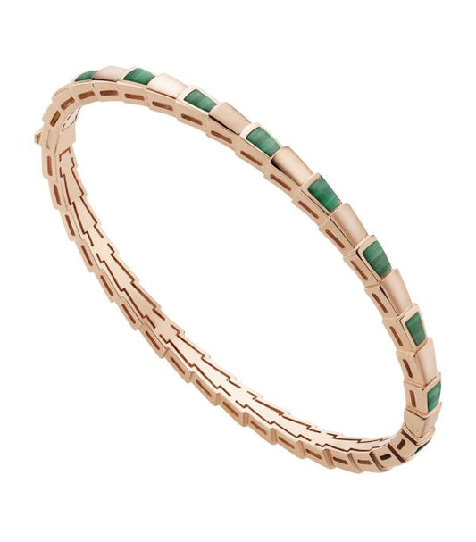 [⭐Sparkve]SERPENTI BRACELET PINK GOLD MALACHITE