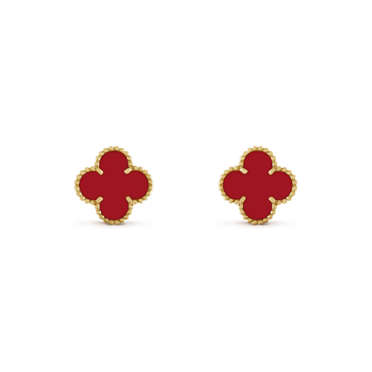 [⭐Sparkve]CLOVER MINI 9.5MM CARNELIAN EARRINGS