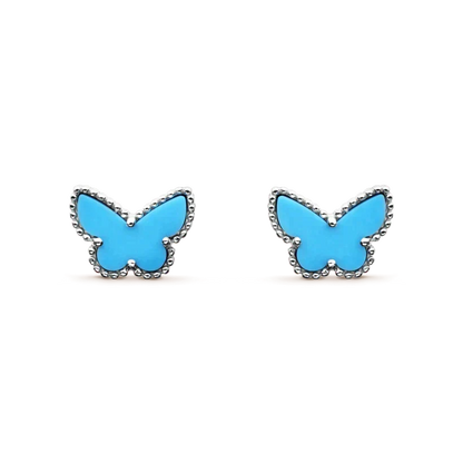 [⭐Sparkve]BUTTERFLY TURQUOISE EARRINGS SILVER