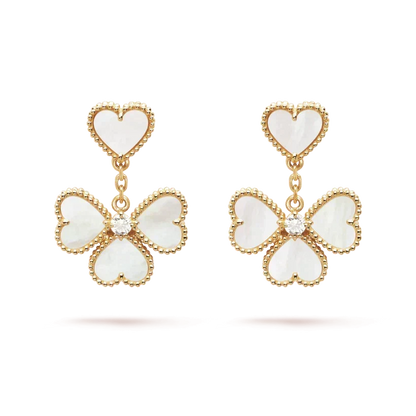 [⭐Sparkve]CLOVER SWEET WHITE MOP EARRINGS