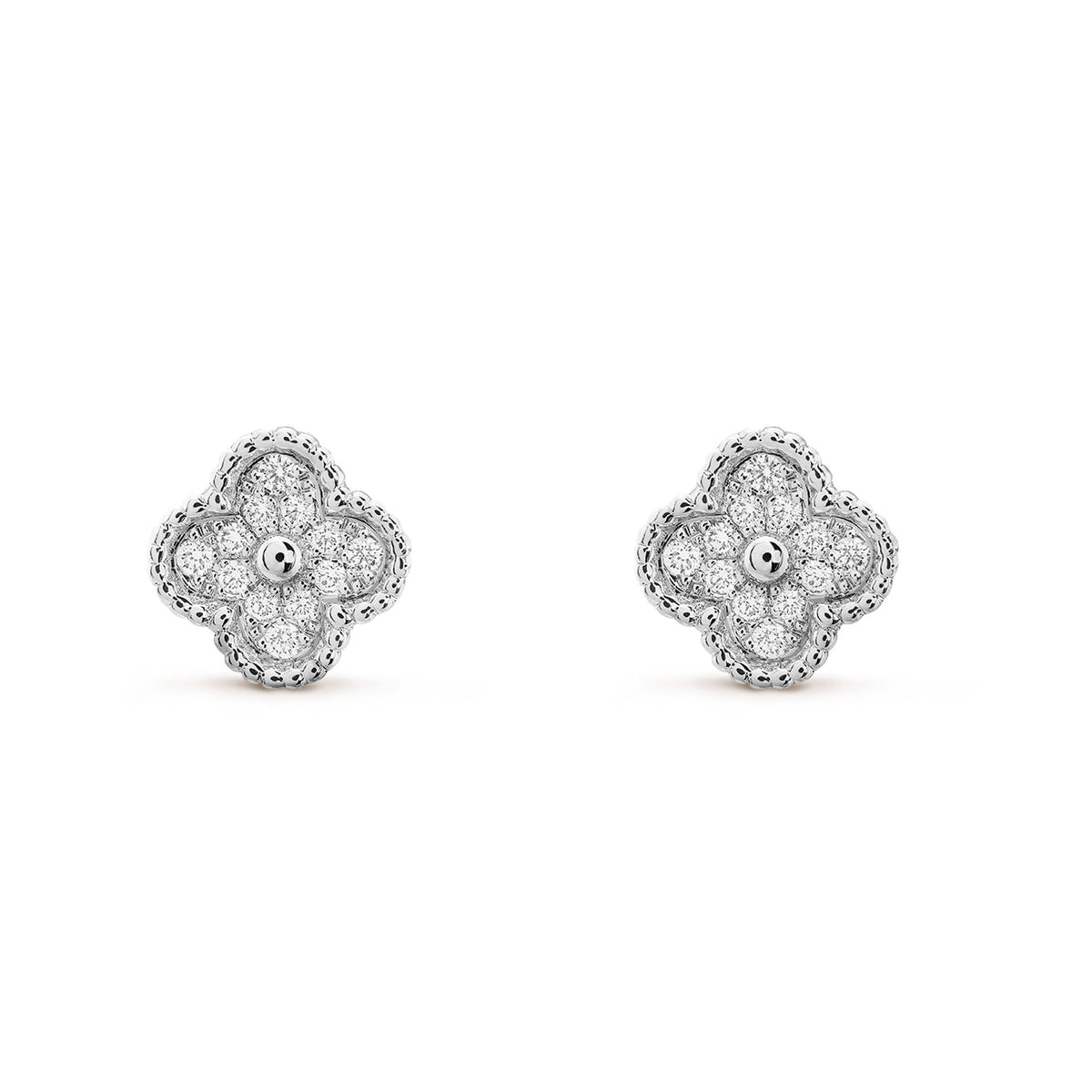 [⭐Sparkve]CLOVER MINI DIAMOND STUD EARRINGS