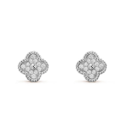[⭐Sparkve]CLOVER MINI DIAMOND STUD EARRINGS