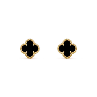 [⭐Sparkve]CLOVER MINI 9.5MM BLACK MOP EARRINGS