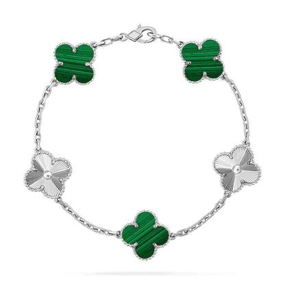 [⭐Sparkve] CLOVER 5 MOTIF MALACHITE BRACELET COLLECTION