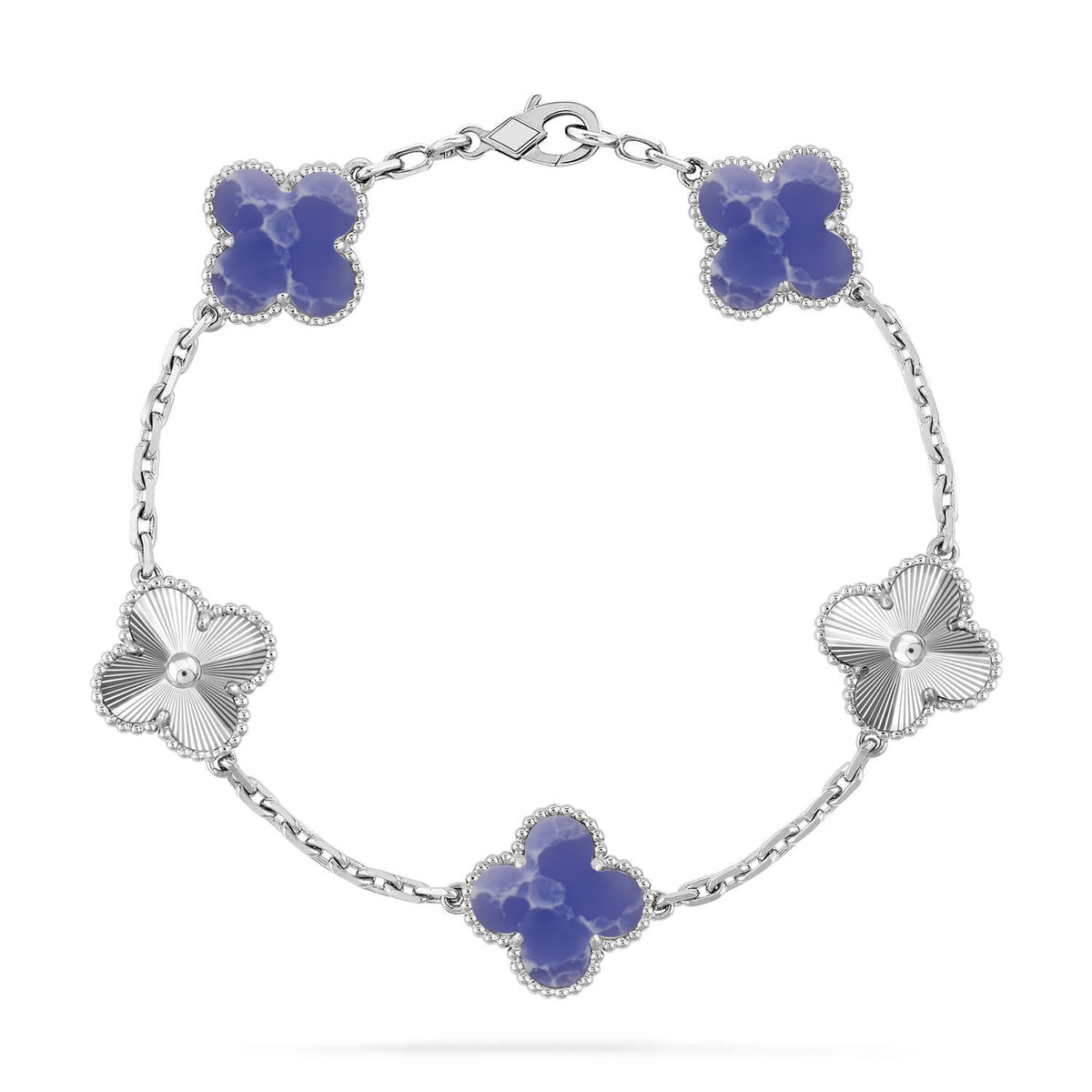 [⭐Sparkve]CLOVER 5 MOTIF BLUE VEINS BRACELET COLLECTION