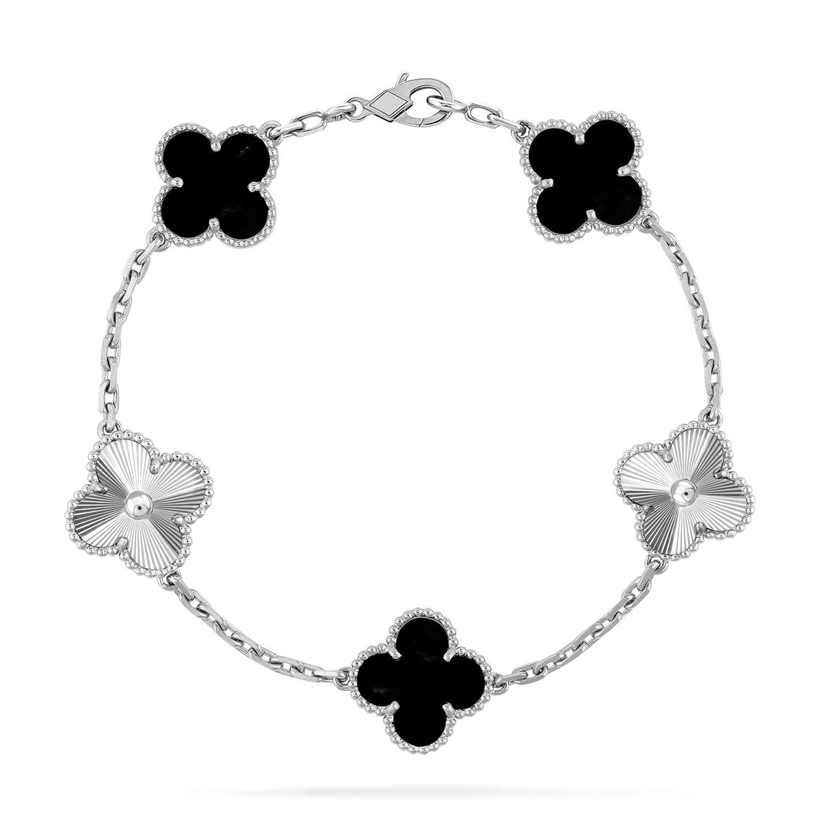 [⭐Sparkve] CLOVER 5 MOTIF ONYXS BRACELET COLLECTION