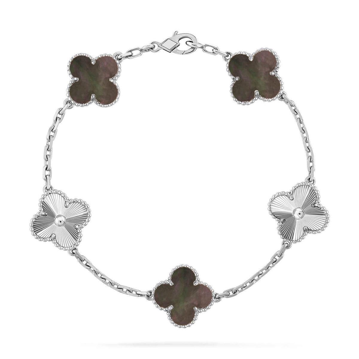 [⭐Sparkve] CLOVER 5 MOTIF GRAY MOP BRACELET COLLECTION