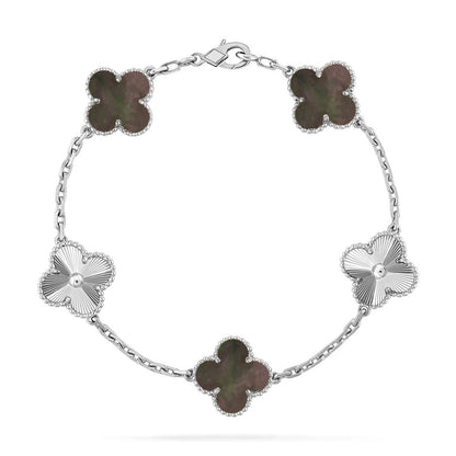 [⭐Sparkve] CLOVER 5 MOTIF GRAY MOP BRACELET COLLECTION