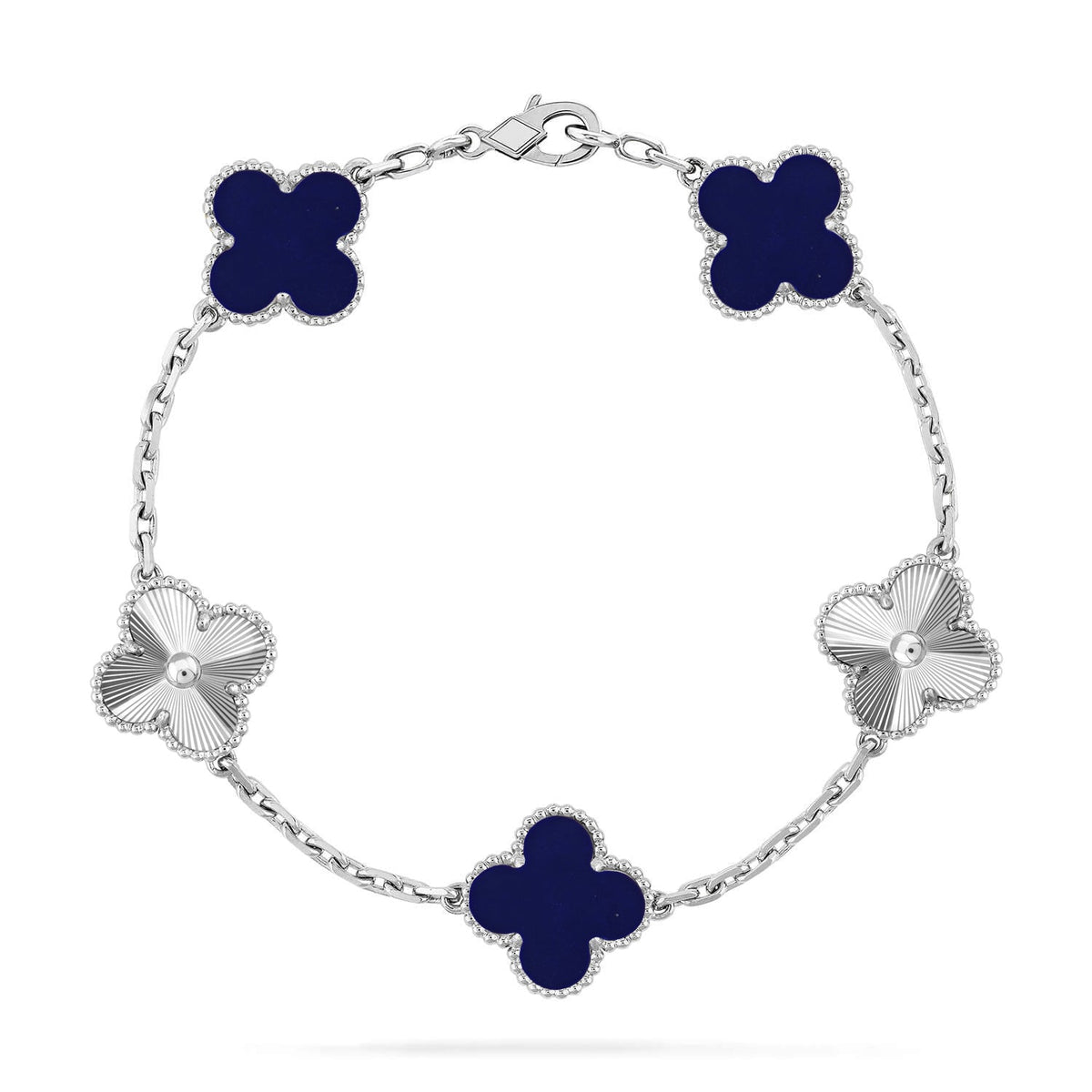 [⭐Sparkve]CLOVER 5 MOTIF LAPIS LAZULI BRACELET COLLECTION
