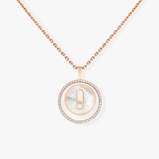 [⭐Sparkve]Demo MOVE 1 DIAMOND WHITE MOTHER OF PEARL PINK GOLD DIAMOND NECKLACE