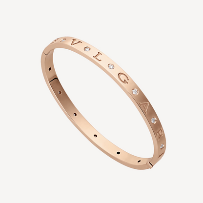 [⭐Sparkve]ZERO 1 PINK GOLD 12 DIAMONDS BRACELET