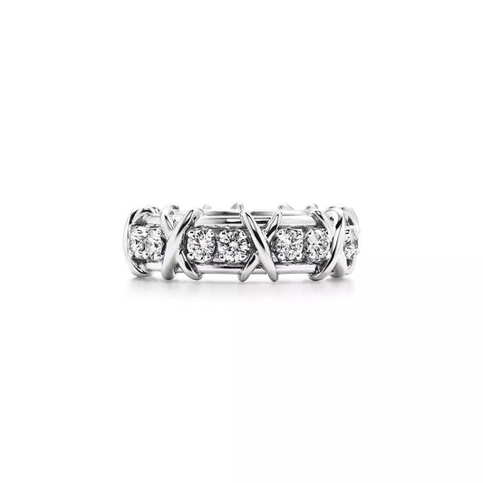[⭐Sparkve Jewels]SIXTEEN STONE SILVER RING