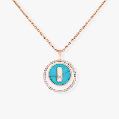 [⭐Sparkve]Demo MOVE 1 DIAMOND TURQUOISE PINK GOLD DIAMOND NECKLACE