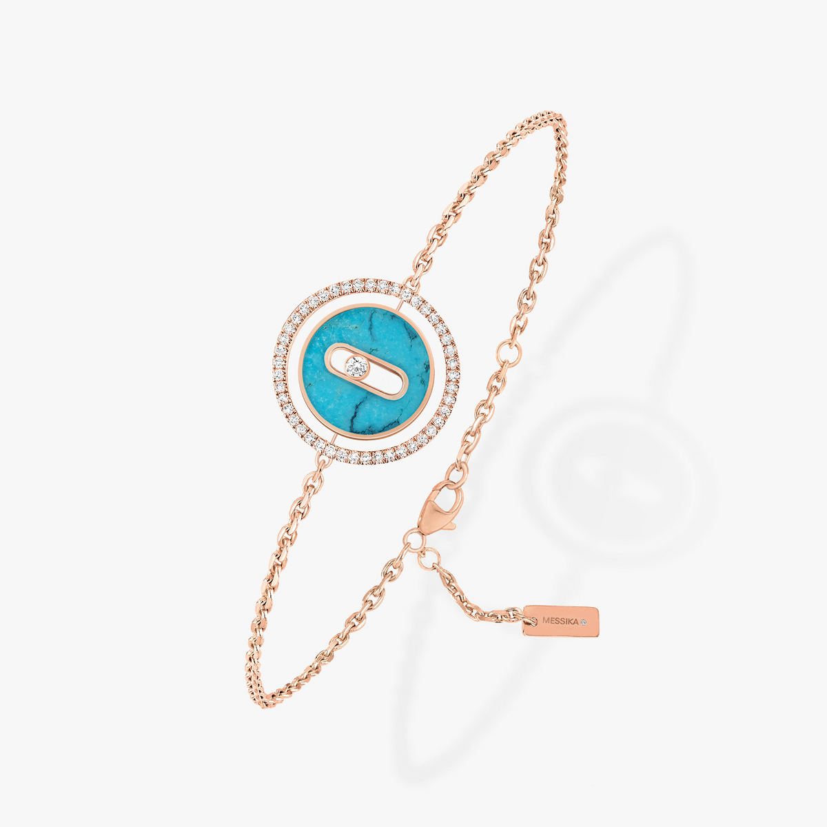 [⭐Sparkve]Demo MOVE TURQUOISE PINK GOLD DIAMOND BRACELET