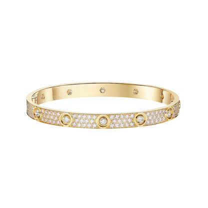 [⭐Sparkve]LOVE BRACELET 6.1MM DIAMOND-PAVED 10 BIG DIAMONDS