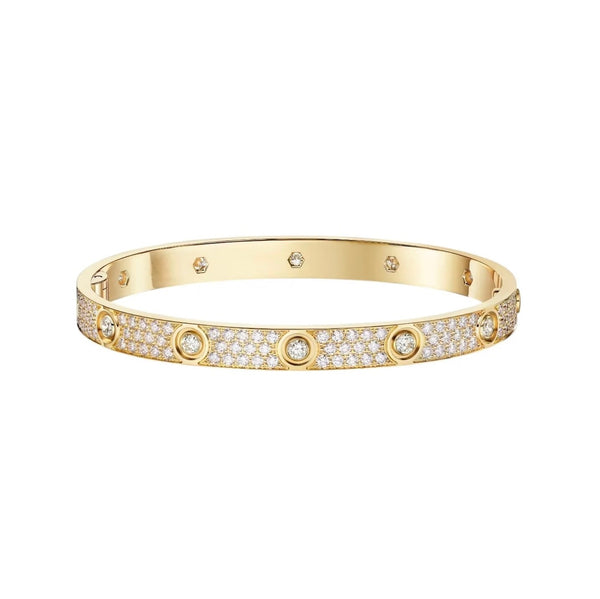 [⭐Sparkve]LOVE BRACELET 6.1MM DIAMOND-PAVED 10 BIG DIAMONDS