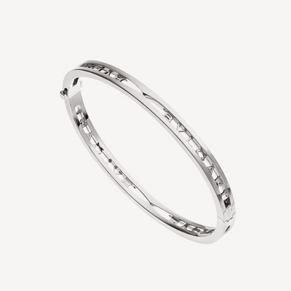 [⭐Sparkve]ZERO 1 SPIRAL LOGO SILVER BRACELET