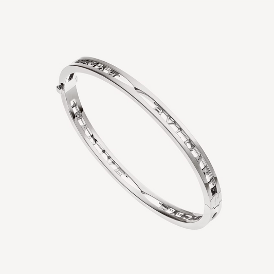 [⭐Sparkve]ZERO 1 SPIRAL LOGO SILVER BRACELET