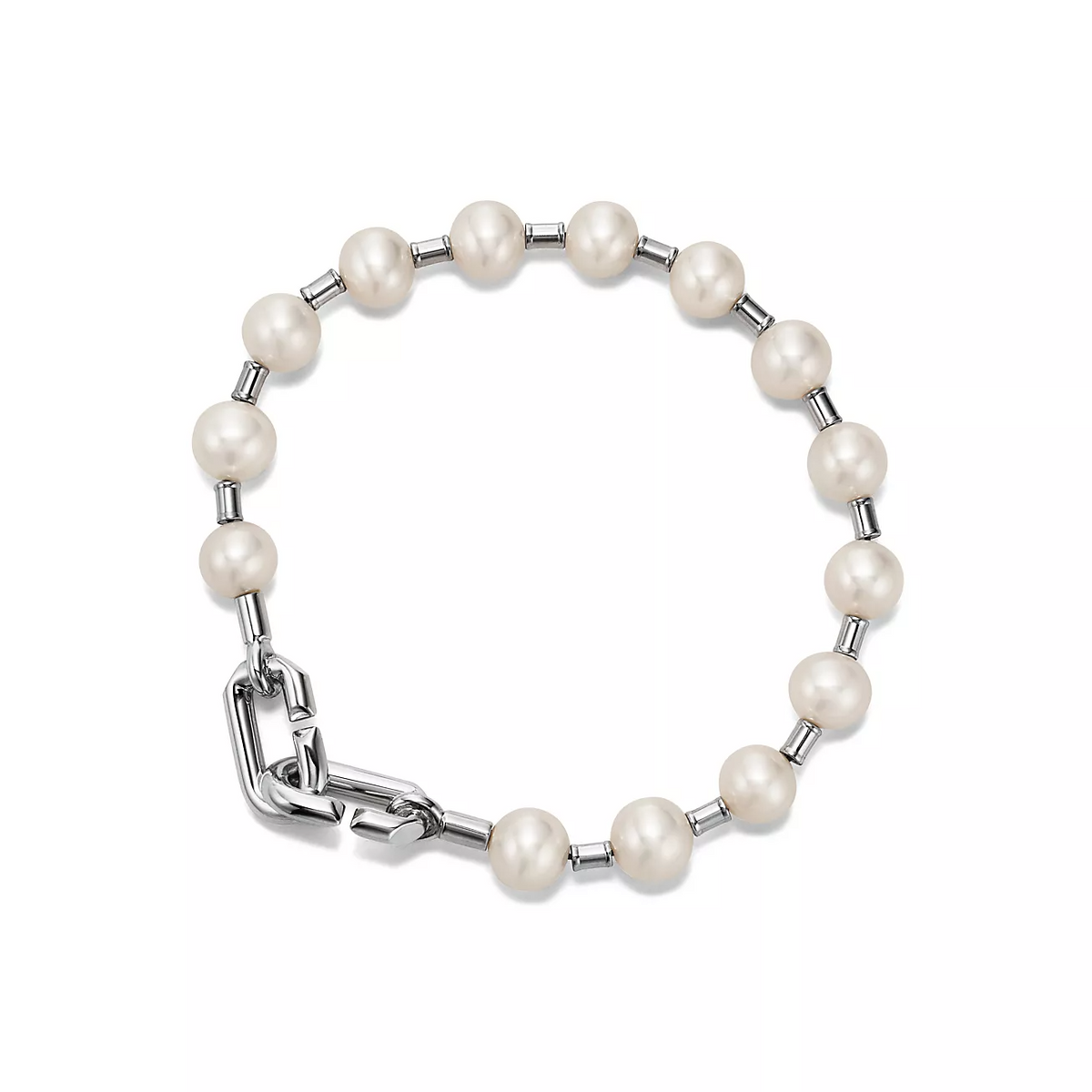 [⭐Sparkve Jewels]PEARL 7-8MM SILVER BRACELET